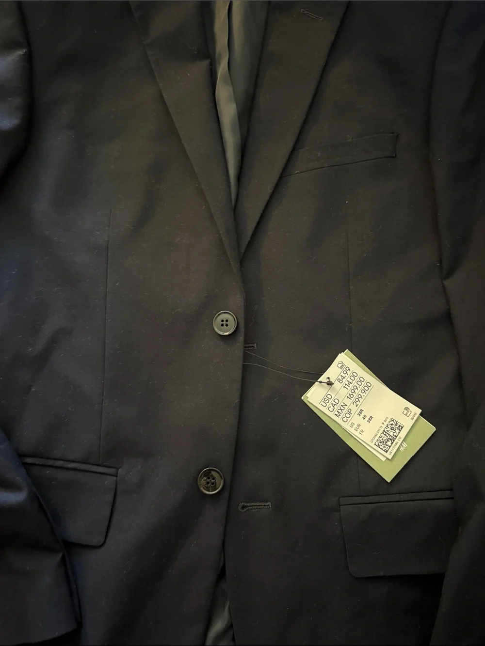 Classic Men's navy Two-Button Blazer